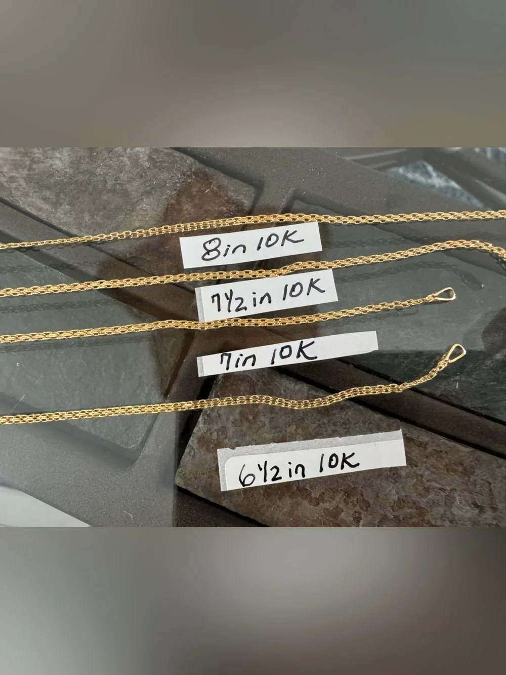 10k Gold Chain bracelet - price for each